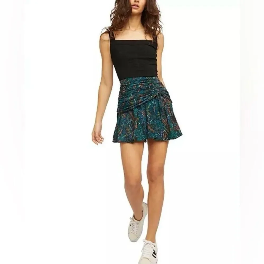 NWT Free People Saturday Sun Mini Skirt (Who Is She) - 12